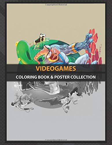 Coloring Book & Poster Collection: Videogames Fanart From The Video Game Earthworm Jim Cartoons