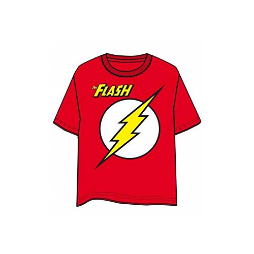 comic studio- Camiseta The Flash Logo L, Multicolor, Large (CCE3204L)
