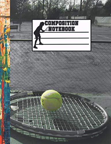 Composition Notebook: Tennis Notebook | College Ruled | Sports Theme | Large Size Format | Great for School, University, or as a Gift