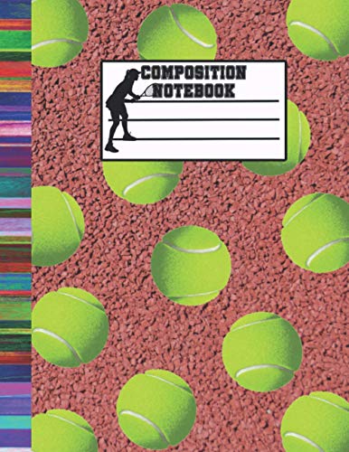 Composition Notebook: Tennis Notebook | College Ruled | Sports Theme | Large Size Format | Great for School, University, or as a Gift