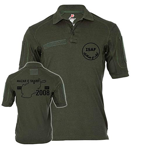 Copytec Tactical Alfa - ISAF Mazar e Sharif 2008 - Polo táctico con contingente #19119, Todo el año, Hombre, color verde oliva, tamaño L