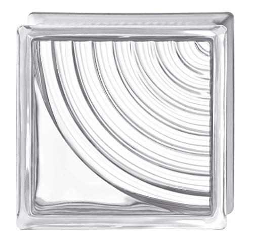 Cristal de ladrillo transparente Diapason 19 x 19 x 8-6 unidades