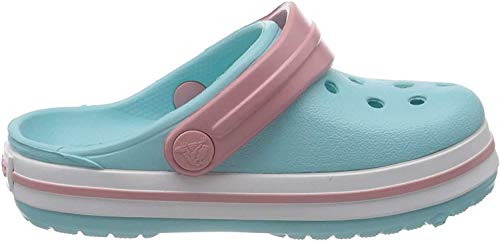 Crocs Crocband Clog Kids, Zuecos Unisex niños, Azul Hielo (Ice Blue/White), 27/28 EU