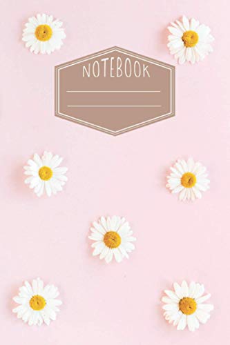 Daises Pattern Notebook: 120 Pages Dot Grid Journal in Cream Paper Color, Size 6"x9"