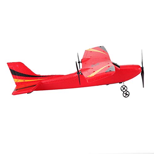 DAUERHAFT Avión RC Suave Ligero Avión RC fácil de Volar Avión de Control Remoto portátil Duradero para Principiantes, niños(Red)