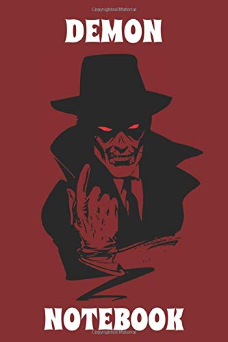 Demon - Notebook - Mysterious - Red - White - Black - College Ruled (Evil)