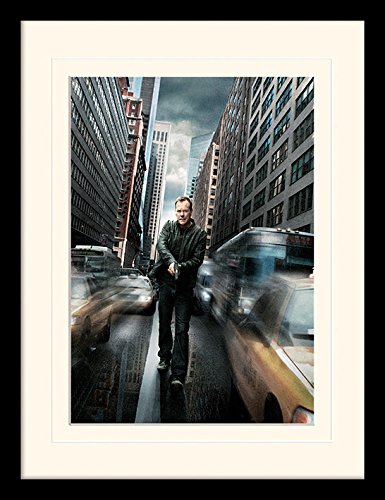 Desconocido 24 "Jack Bauer –  de Nueva York montado y impresión enmarcada, Multicolor, 30 x 40 cm