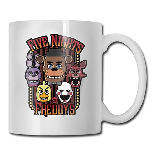 DFHSDD Five-Nights'at-Freddy'S FN-AF Ceramic Mug Coffee Cup Teacup Office and Home Capacity 330ml White One Size