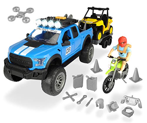 Dickie Toys Playlife - Todoterreno Ford Raptor con Accesorios y Figura Articulada, para Niños a partir de 3 Años - 38 cm