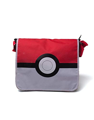 DIFUZED Sac Bandoulière Pokémon - Pokeball Bolso Bandolera, 45 cm, Rojo (Rouge Et Blanc)