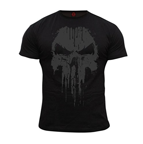 Dirty Ray Artes Marciales Punisher No Mercy Camiseta Hombre DT38 (L)