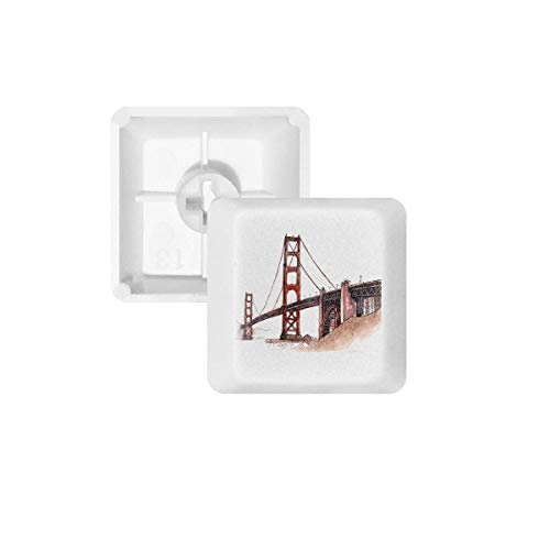 DIYthinker Puente Golden Gate En América California Pbt Teclas De Teclado Mecánico Blanco OEM Sin Marca De Impresión