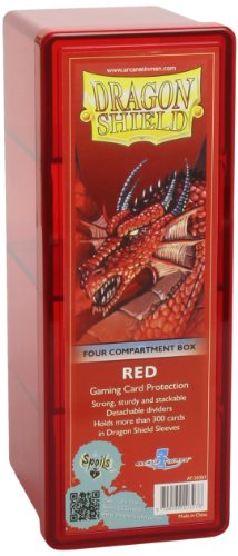 Dragon Shield Four-Compartment Storage Box - Red