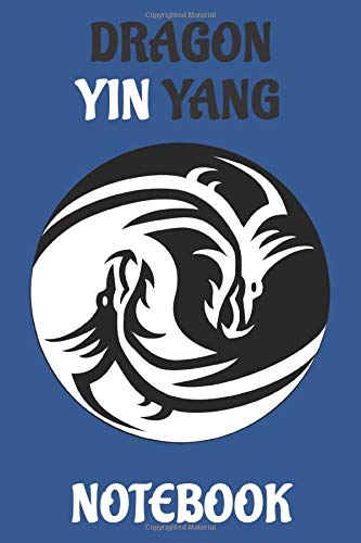 Dragon Yin Yang - Notebook - Blue - Black - White - College Ruled