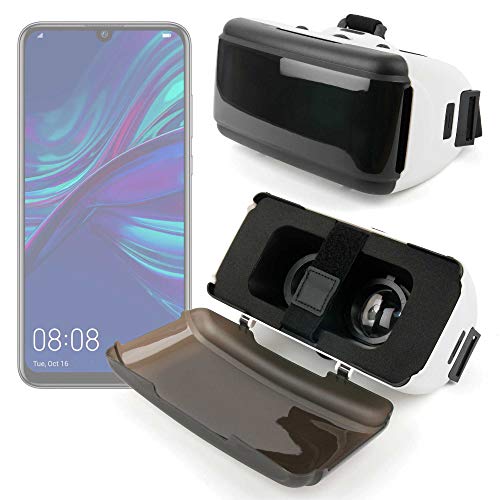 DURAGADGET Gafas de Realidad Virtual VR Ajustables en Color Negro Compatible con Smartphones Vivo IQOO Neo 855 Edition, OnePlus 7T Pro McLaren, Huawei P Smart 2020 + Gamuza limpiadora.