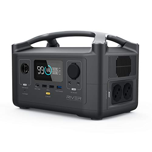 ECOFLOW Estación de energía portátil River, con 2 tomacorrientes de CA de 600W y Linterna LED, generador Solar Limpio y silencioso para Acampar al Aire Libre, emergencias de RV ECOFLOW Estación de energía portátil River, con 2 tomacorrientes de CA de 600W y Linterna LED, generador Solar Limpio y silencioso para Acampar al Aire Libre, emergencias de RV