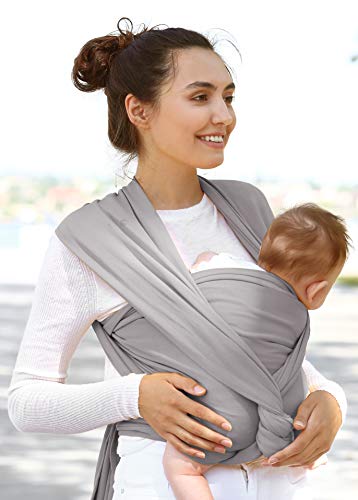 El portabebés FUUFA transpirable es un pañuelo de transporte elástico para recién nacidos y bebés, incluye instrucciones de fijación (idioma español no garantizado) y bolsa con cordón