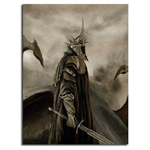 El Rey Brujo de Angmar, El Señor de los Anillos, Arte, Lienzo, Cartel, Pintura, Imagen de Pared, Impresión, Decoración Moderna para el Dormitorio, Obra de Arte-50x80cm Sin Marco El Rey Brujo de Angmar, El Señor de los Anillos, Arte, Lienzo, Cartel, Pintura, Imagen de Pared, Impresión, Decoración Moderna para el Dormitorio, Obra de Arte-50x80cm Sin Marco