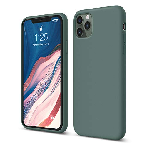 elago Funda iPhone 11 Pro MAX Compatible con Apple iPhone 11 Pro (6.5") - Premium Silicona, Protección Estructura de 3 Niveles, Borde Elevada para Pantalla y Cámara (Verde Noche)