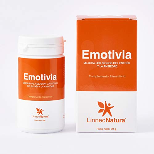 Emotivia | Suplemento para combatir el estrés y la ansiedad. Mejora tu estado de ánimo | Ashwagandha, Rhoiola, Azafrán, Vitaminas, Zinc y Magnesio | Envase 60 Cápsulas
