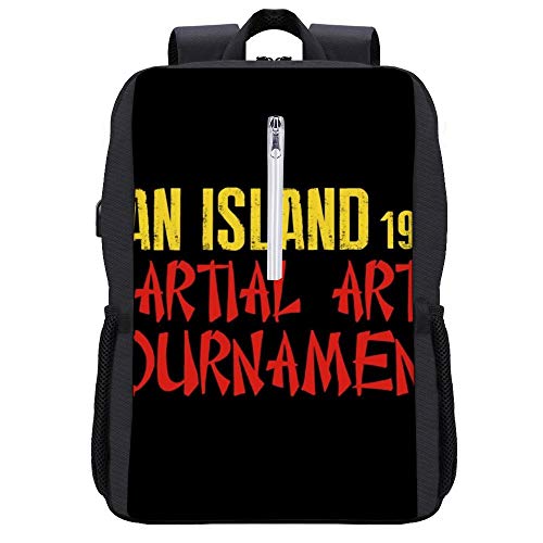Enter The Dragon Ham Island - Mochila para torneo de artes marciales (con puerto de carga USB)