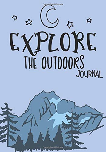 Explore the Outdoors Journal: Lined, Undated Diary Featuring Caribou and Grizzly Bears Line Art