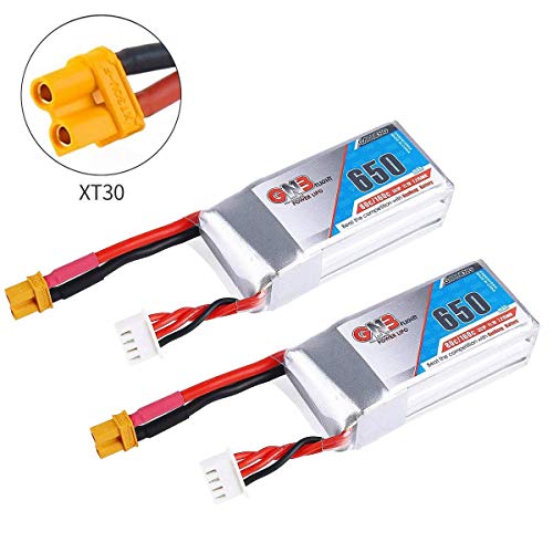 FancyWhoop 2 UNIDS 650mAh LiPo Batería 3S 11.1V 80C XT30 Conector Enchufe Batería Recargable para FPV Racing Drone RC Quadcopter