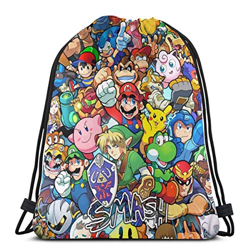 FASHIONDIY The Legend of Zelda Pikachu Super Mario Smash Bros Kirby - Bolsa de deporte para gimnasio