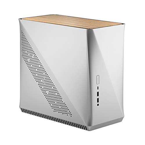 Fractal Design Era ITX Silver – White Oak Top Panel – Mini-ITX Computer Case – Small Form Factor – Water-Cooling Ready – USB Type-C - Aluminium