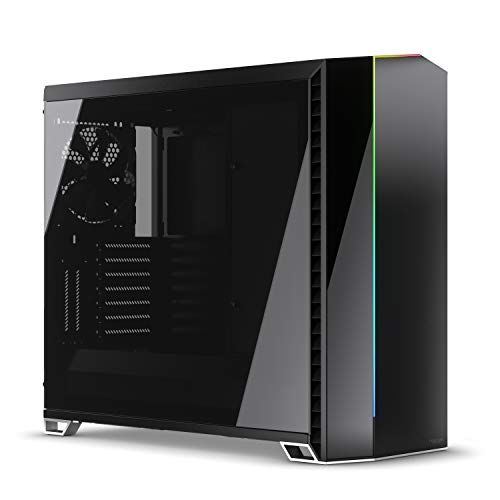 Fractal Design Vector RS Blackout Dark - RGB - Mid Tower Computer Case - ATX - Optimized For High Airflow and Silent Computing - PSU Shroud - Modular Interior - Water-Cooling Ready - Tempered Glass