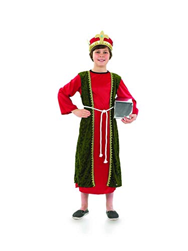 Fun Shack Disfraz de Rey Mago para niño. Conjunto Rojo navideño de Reyes Magos, Talla M