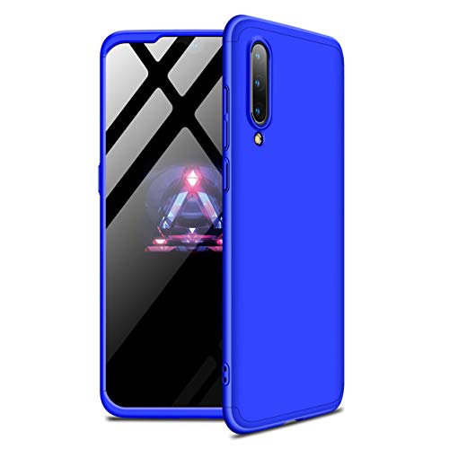 Funda Xiaomi Mi 9 360°Caja Caso + Vidrio Templado Laixin 3 in 1 Carcasa Todo Incluido Anti-Scratch Protectora de teléfono Case Cover para Xiaomi Mi 9 (Azul)