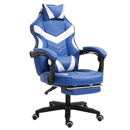 Furniture Decoration Gaming Chair High Back Multifunctional Chair Office Chair Game Chair PU Leather Computer Desk And Chair Ergonomic Leather High Chair (Color : Picture Color Size : 65X65X117CM)
