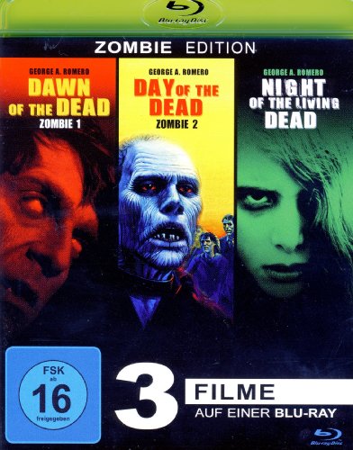 George A. Romero : Dawn of the Dead - Day of the Dead - Night of the living Dead (3Filme) [Blu-ray] [Alemania]
