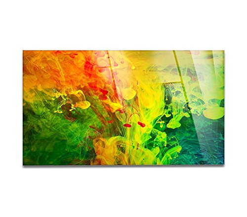 Giallobus - Cuadro sobre Vidrio ACRÍLICO PLEXIGLASS - Abstract Design - Colors IN Water - 60X100CM