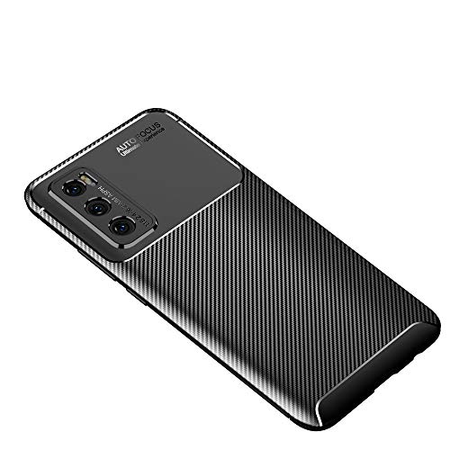 GOGME Compatible para Funda Vivo Y70, Textura de Fibra de Carbono Diseño Simple y Elegante Bonita y Resistente, Ligera y Flexible. Negro