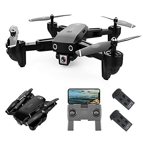 GoolRC CSJ S166GPS Drone con cámara 1080P Sígueme Regreso automático a casa WiFi FPV Fotos en Video en Vivo RC Quadcopter para Adultos con 2 baterías