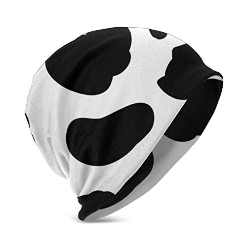 Gorro de algodón con patrón de Vaca en Blanco y Negro sin Costuras para Gorro de bebé Lindo bebé/niña Suave Gorro de algodón con patrón de Vaca en Blanco y Negro sin Costuras para Gorro de bebé Lindo bebé/niña Suave