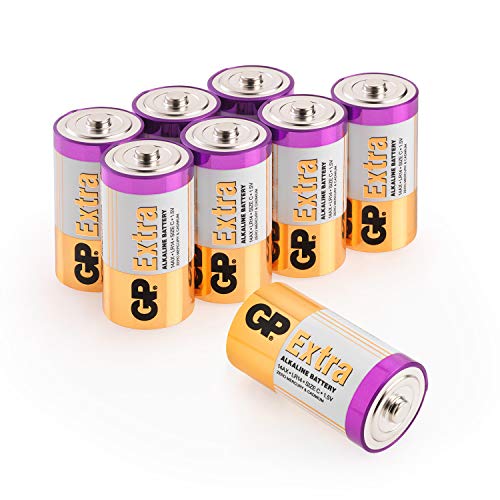 GP - Pilas alcalinas tipo C (Baby / LR14), tensión de 1,5 V (1,5 V), ideal para la alimentación de dispositivos de uso diario (8 unidades de células de bebé en el paquete de almacenamiento) GP - Pilas alcalinas tipo C (Baby / LR14), tensión de 1,5 V (1,5 V), ideal para la alimentación de dispositivos de uso diario (8 unidades de células de bebé en el paquete de almacenamiento)