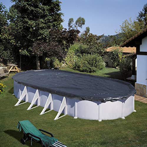 Gre CIPROV731 - Cubierta de Invierno para Piscina Ovalada o en Forma de Ocho de 730 x 375 cm, Color Negro Gre CIPROV731 - Cubierta de Invierno para Piscina Ovalada o en Forma de Ocho de 730 x 375 cm, Color Negro