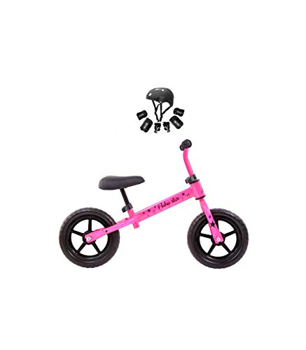 Grupo K-2 Riscko - Bicicleta sin Pedales con sillín Y Manillar Regulables | Ultraligera | Correpasillos Minibike | Bicicleta para Niños de 2 a 5 años Baby Star Rosa Fluor