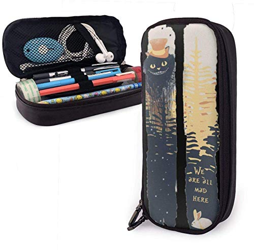 Gsixgoods Estuche Pencil Case Pencil Bag Pouch Storage bag Portable Bag Holder with Zipper for School & Office We are All Mad Here