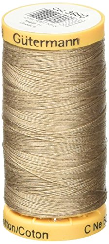 Gutermann Natural Cotton Thread 273 Yards-Khaki Gutermann Natural Cotton Thread 273 Yards-Khaki