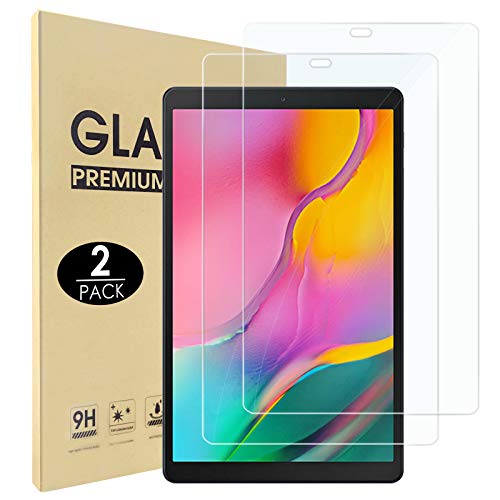 Hianjoo 2 Piezas Pantalla Protector Compatible con Samsung Galaxy Tab A 10.1 2019 SM-T515, Premium Cristal Tablet Salvapantallas Vidrio Templado [9H Dureza][Alta Claridad][Sin Burbujas]