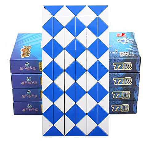 HJXDtech-XLX Level.4th 72 Piezas Magia Serpiente Plegable Twist Cubo Puzzle Rompecabezas de Color mágico Juguete (1 Paquete de Color al Azar)