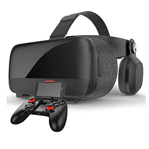 HPH Auriculares VR con Mando A Distancia,120 ° FOV Gafas 3D Auriculares De Realidad Virtual para Juegos De Realidad Virtual Y Películas En 3D,para Teléfonos Inteligentes Android iPhone,B04