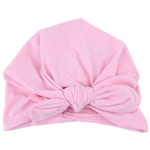 Hulday Sombrero Del Bebé Infantil Suave Arco La De Venda De Algodón Vida de la Moda Elástico Nudo Turbante Turbante Estilo Básico Accesorios Ropa De Segunda Mano (Color : Rosa, One Size : One Size)