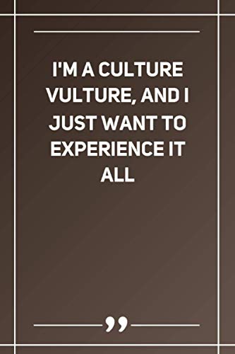I'M A Culture Vulture, And I Just Want To Experience It All: Wide Ruled Lined Paper Notebook | Gradient Color - 6 x 9 Inches (Soft Glossy Cover)