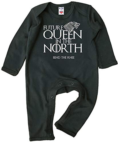 Image is Everything Future Queen in The North, GOT, Pelele para niña Negro Negro ( 3-6 Meses
