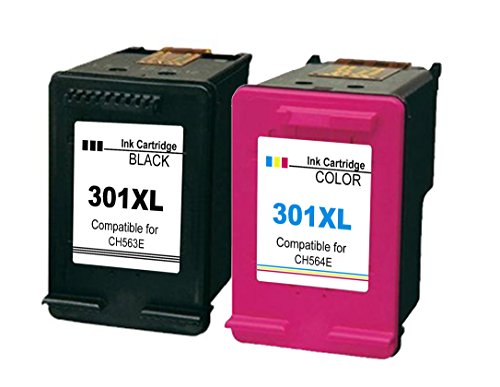 Ink_Seller - Cartuchos de tinta para impresora compatibles con HP 301XL de repuesto para DeskJet 1000, 1050 y 1050A Ink_Seller - Cartuchos de tinta para impresora compatibles con HP 301XL de repuesto para DeskJet 1000, 1050 y 1050A